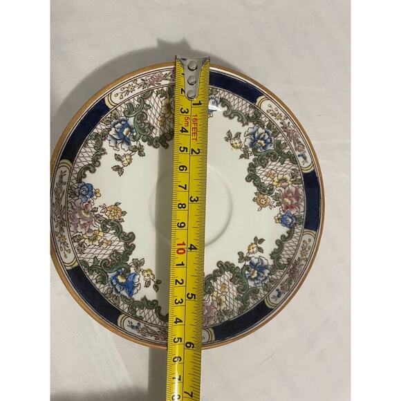 Cauldon England Rare Victoria V835 Antique Hand Painted Set 6 Tea Saucers Plates - Picture 6 of 8